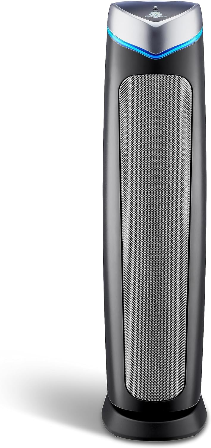 Germ Guardian Air Purifier with HEPA 13 Pet Filter, Removes 99.97% of Pollutants, Covers Large Room up to 915 Sq. Foot in 1 Hr, UV-C Light Helps Reduce Germs, Zero Ozone Verified, 28, Gray, AC5250PT