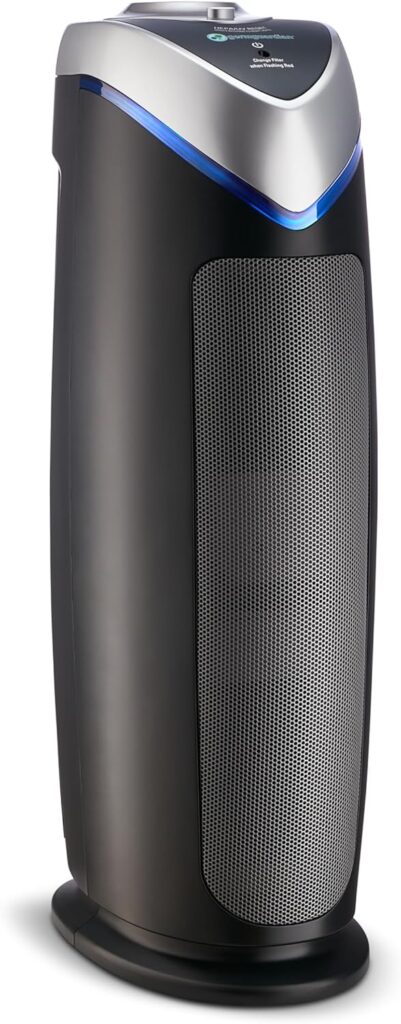 GermGuardian Air Purifier with HEPA 13 Filter, Removes 99.97% of Pollutants, Covers Large Room up to 743 Sq. Foot Room in 1 Hr, UV-C Light Helps Reduce Germs, Zero Ozone Verified, 22, Gray, AC4825E