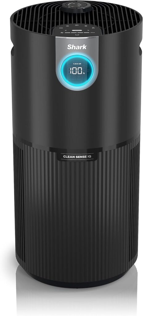 Shark HP232 Clean Sense Air Purifier MAX with Odor Neutralizer Technology, Allergies, HEPA Filter, 1200 Sq Ft, XL Room, Whole Home, Captures 99.98% of Particles, Allergens, Smells  More, Grey